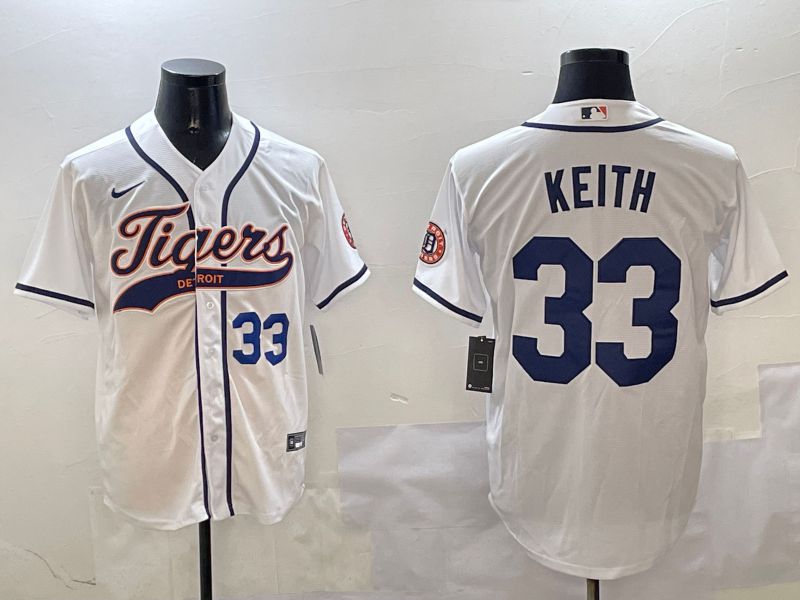 Men Detroit Tigers #33 Keith White Jointly Name 2025 Nike MLB Jersey style 2